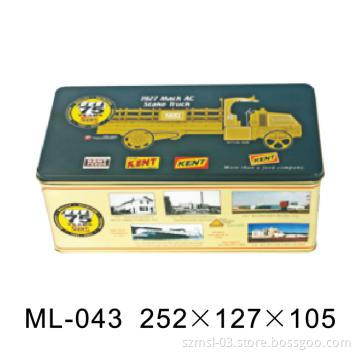 rectangular tin box, tin cans